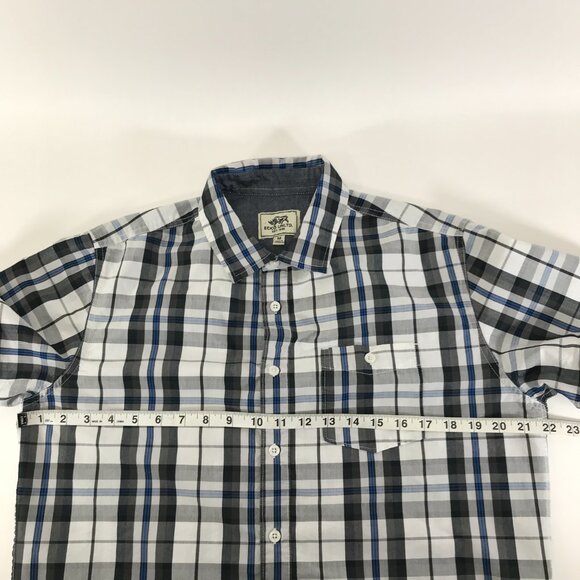 Ecko Unltd Plaid Button Up Shirt Men's Medium Short Sleeve Cotton Blend Casual - Picture 6 of 11